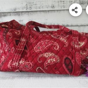 Vera Bradley Red Paisley Travel Bag